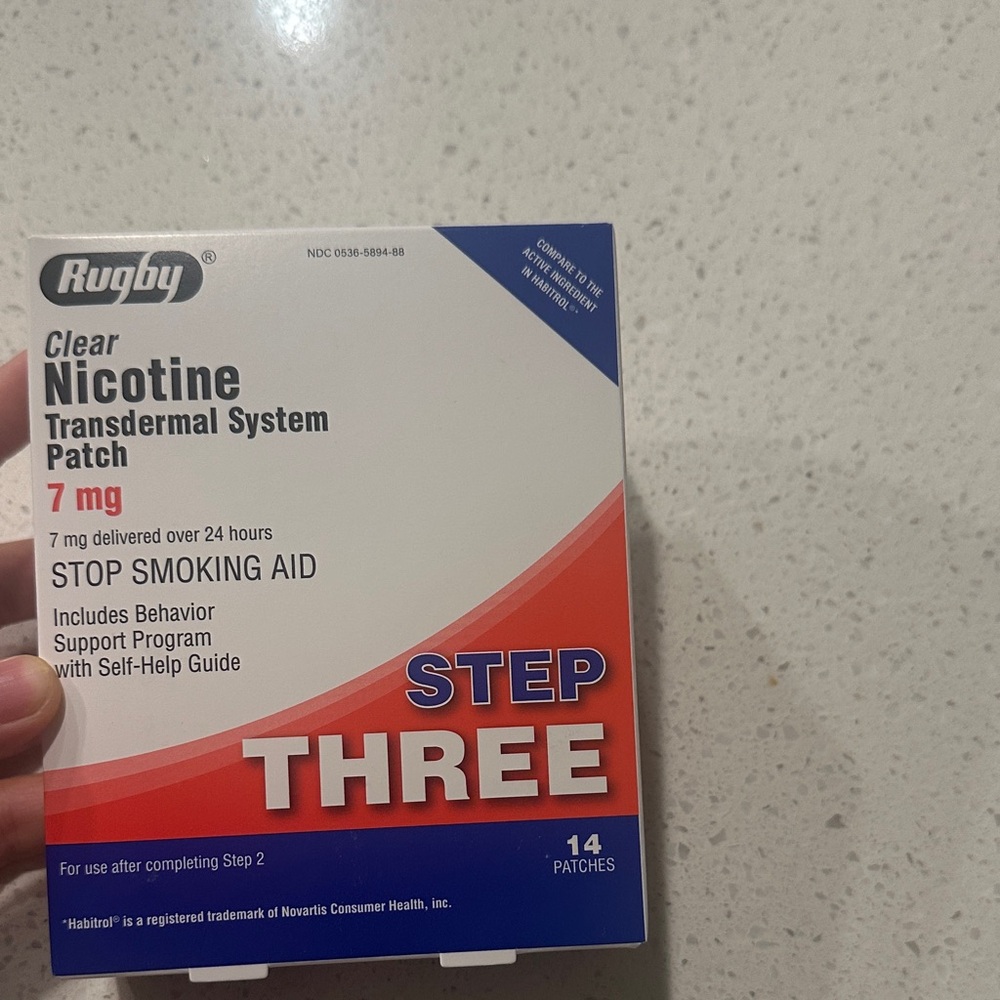 Rugby Nicotine Transdermal System Patch 7 mg